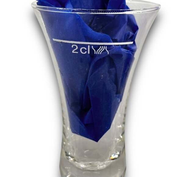 2 Jägermeister Footed Cordial Shot Glasses White Stag Vintage German Barware - Picture 4 of 7